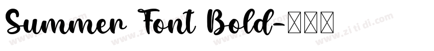 Summer Font Bold字体转换